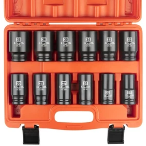 3/4 Inch Drive Socket Set, 12Pcs Impact Deep/Jumbo Sockets, Metric 21mm to 38... - Picture 1 of 9