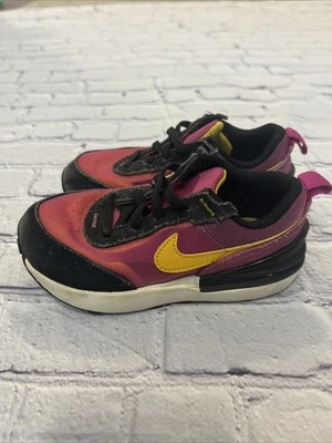 耐克 Little Girls Waffle One 粉色/黄色 9C — 第 1/4 张图片