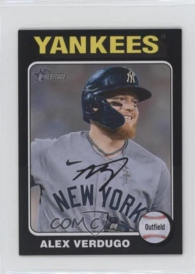 2024 Topps Heritage Mini Black Border /50 Alex Verdugo (White Above Card Number) - Image 1 of 2