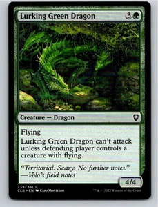 Magic the Gathering Lurking Green Dragon Commander Legends: Battle for Baldur's - Picture 1 of 1