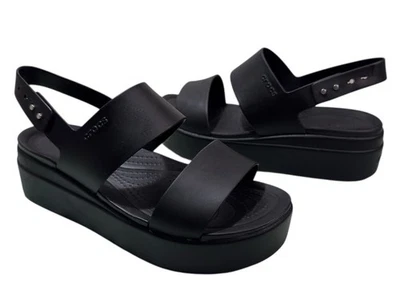 Crocs Brooklyn Low Wedge Black / Black 206453-060 Women's - Image 1 of 4