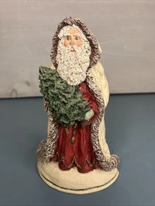 June Mckenna Mystical Santa Claus Carrying Christmas Tree 1988 Holiday - Picture 1 of 6