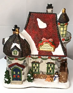Casa de fibra óptica Christmas Village - Taller de Papá Noel - Imagen 1 de 12