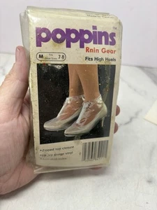 Vintage Poppins Rain Gear Shoe Rain Boots Fits High Heels USA Womens Medium 7-8 - Picture 1 of 8