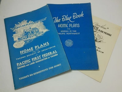 VTG 1930s Architect Craftsman Home Plans Pacific First Federal Book Catalog Lot - Image 1 of 4