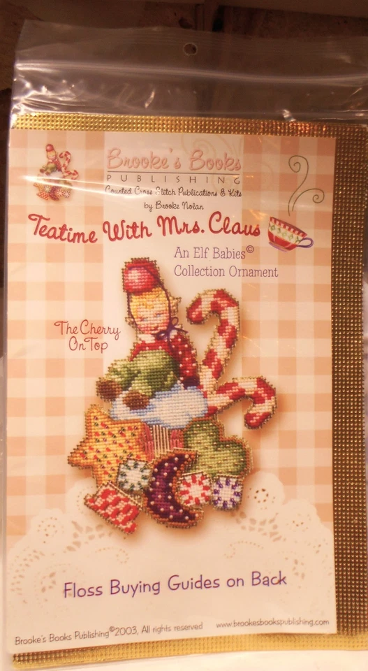 Brooke's Books Teatime mit Mrs. Claus Ornament Kit - Elfenbabys - DIE KIRSCHE OBEN - Bild 1 von 1