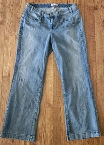 Vintage Duck Head Jeans  Size 18 Blue Denim Wide Leg Y2K 90s Faded Stretch - Picture 1 of 8