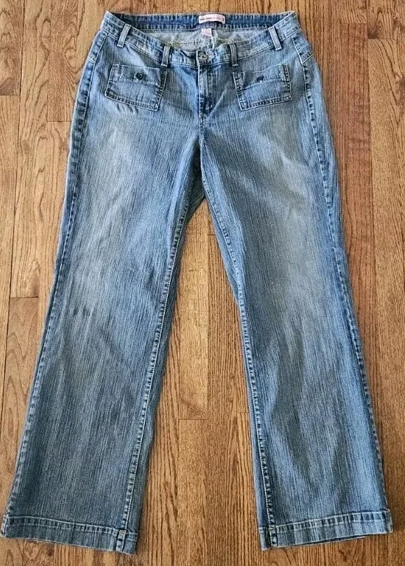 Vintage Duck Head Jeans  Size 18 Blue Denim Wide Leg Y2K 90s Faded Stretch - Image 1 of 4