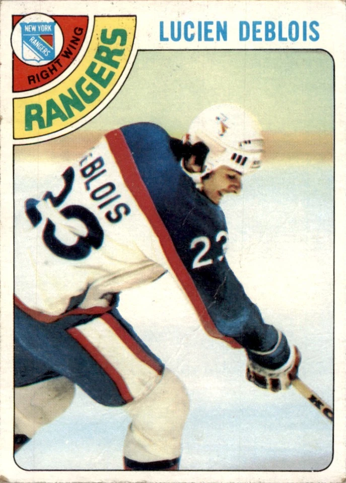 1978 Topps #136 Lucien DeBlois RC New York Rangers GD+ - Image 1 of 2