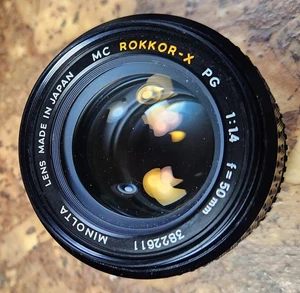 Minolta MC Rokkor-X PG 50mm 1:1.4 Lens for Minolta Film Cameras, EX+ with BOX - Picture 1 of 14