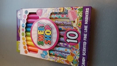 Sweet Shop Scentos pack 10 Candy scented Fine Line markers NEW - Image 1 of 2