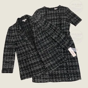Nanette Lepore Tweed Blazer & Dress Set | 2 Piece Suit, Black White Career S NWT - Bild 1 von 14