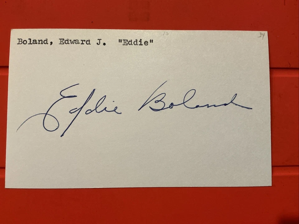 Ed Boland 🔥🔥MLB Debut: 1934 Philadelphia Phillies 🔥🔥Autograph🔥🔥 - Image 1 of 1