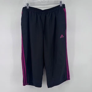 Adidas Mujer 1X Pantalones Capri Negros Ropa Activa 3 Rayas Cintura Elástica - Imagen 1 de 8