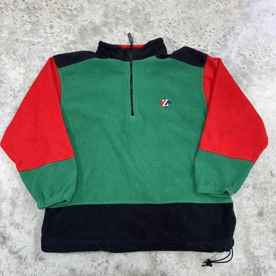 Suéter retro vintage Jerzees para hombre grande polar bloques de colores años 90 al aire libre Foto 1 de 4