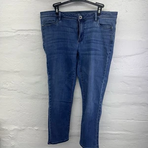 J Jill Authentic Fit Slim Ankle Jeans 14P Blau Medium Wash Damen Stretch Denim - Bild 1 von 4