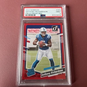 2023 Panini Donruss Rated Rookie Anthony Richardson Press Proof Red PSA 9 Colts - Picture 1 of 4