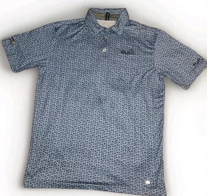 Anderson Ord Golf Poloshirt Blau All Over Print Herren Größe M Kurzarm - Bild 1 von 6