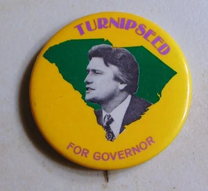 Tom Turnipseed 1978 South Carolina Governor campaign pin button political - Picture 1 of 1