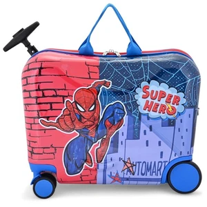 Fast Forward Marvel Spiderman Ride-On Kids Suitcase - 18" Tow-Along Toddler... - Picture 1 of 9