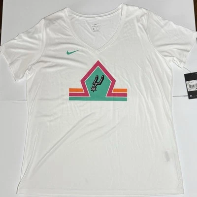 San Antonio Spurs Women's Fiesta City Edition Nike Dri Fit White Size XL - New - Image 1 of 4