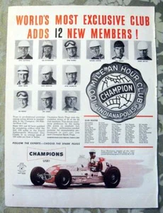 CHAMPION SPARK PLUGS ~ c1952 Magazine Ad with Indy Race Drivers - Picture 1 of 1