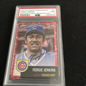 Fergie Jenkins 2022 Topps Chrome Platinum Toile Red Auto Refractor 4/5 PSA 9 - Picture 1 of 2