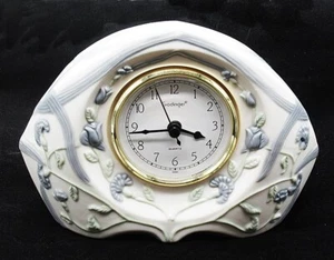 Reloj con batería vintage Godinger de porcelana de cuarzo sobre abrigo/escritorio/estante - Imagen 1 de 6