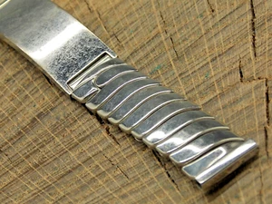 Flex-Let Vintage NOS Unused Engravable Watch Band 16mm Sterling Plaque Expansion - Picture 1 of 4