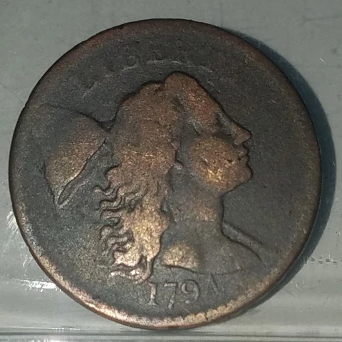 1794 Large Cent Head of 94 | S44 R-1 | 7 (3-4) (3-3) | F/ Ag Liberty Cap Cover