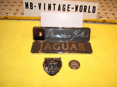 Jaguar 98-03 Vanden Plas Rejilla Trasera/Delantera Tapa maletero PLÁSTICO Genuino 4 Emblemas Foto 1 de 4