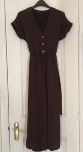 New Look Burgundy Jumpsuit Size 6 - Picture 1 of 8