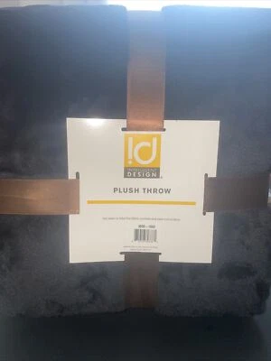 Intelligent Design MicroLight Oversized Plush Throw, 60" x 70" Black - Image 1 of 3