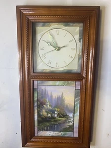 Thomas Kincaid Stained Glass Wall Clock Collection Autumn, Winter, Summer - Picture 1 of 5