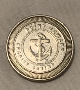 Point Edward Charity Casino $1 Metal Casino Token Coin (Ontario, Canada) - Picture 1 of 2