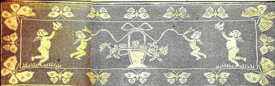 VINTAGE 1926 Design Filet Dresser Scarf Doily/CROCHET PATTERN INSTRUCTIONS ONLY - Image 1 of 1