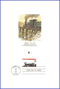USA3 #2845 U/A FLEETWOOD PROOFCARD FDC Locomotoras Eddys #242 - Imagen 1 de 1