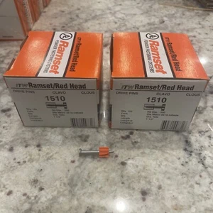 2 BOX'S OF 100 Ramset 1510 1-1/4" Head Drive Powder Fastener  - Picture 1 of 3