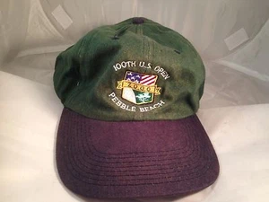 100th US Open Pebble Beach Green Golf Trucker Hat Cap Ballcap Adjustable Clasp - Picture 1 of 3
