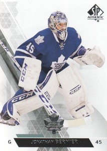 2013-14 SP Authentic Maple Leafs Hockey Card #4 Jonathan Bernier
