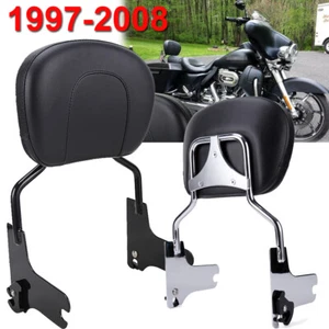Passenger Backrest Sissy Bar For Harley Road King Street Electra Glide 97-08 US - Picture 1 of 34