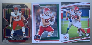(3) Travis Kelce 2021 Prizm #189 + Stars & Stripes #STS-TKE + 2022 Prestige #146 - Picture 1 of 2