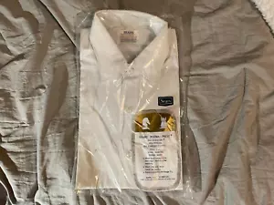 Vintage 70s Sears Perma Prest Dress Shirt NWT Large 15.5-35 Duralon White - Picture 1 of 4