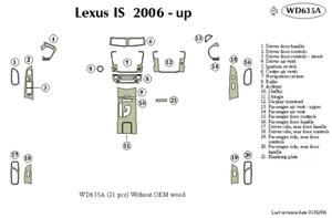 Lexus is 2006 2007 2008 kit de ajuste de tablero a - Imagen 1 de 1