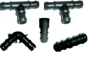 Accesorios de tubería de riego, codos de púas, camisetas, carpinteros, extremos de tope, rectas 16 mm - Imagen 1 de 3