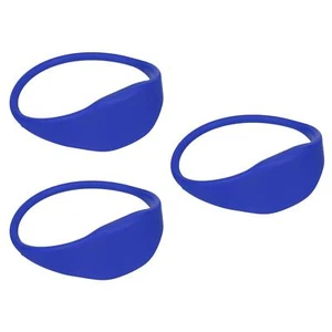 3Pcs ID Card Key Wristband RFID Proximity 125KHz TK4100 Read Only Token Tag Blue - Picture 1 of 6