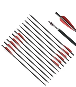 Pernos ballesta de caza de 20/22 pulgadas flechas de carbono tiro con arco flechas ballesta - Imagen 1 de 7