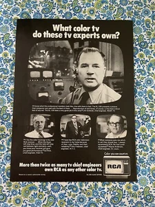 Vintage 1973 RCA Television Print Ad TV Engineers Own RCA Color Televisions - Picture 1 of 7