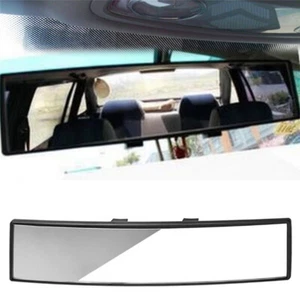 Universal 300mm Panoramic Curve Convex Interior Clip On Rear View Mirror @ D _r1 - Picture 1 of 9