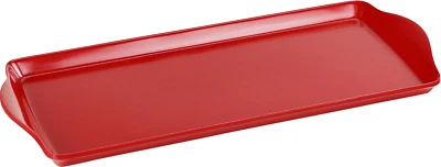 Plastic Tidbit Melamine Sandwich Tray, Red - Image 1 of 4